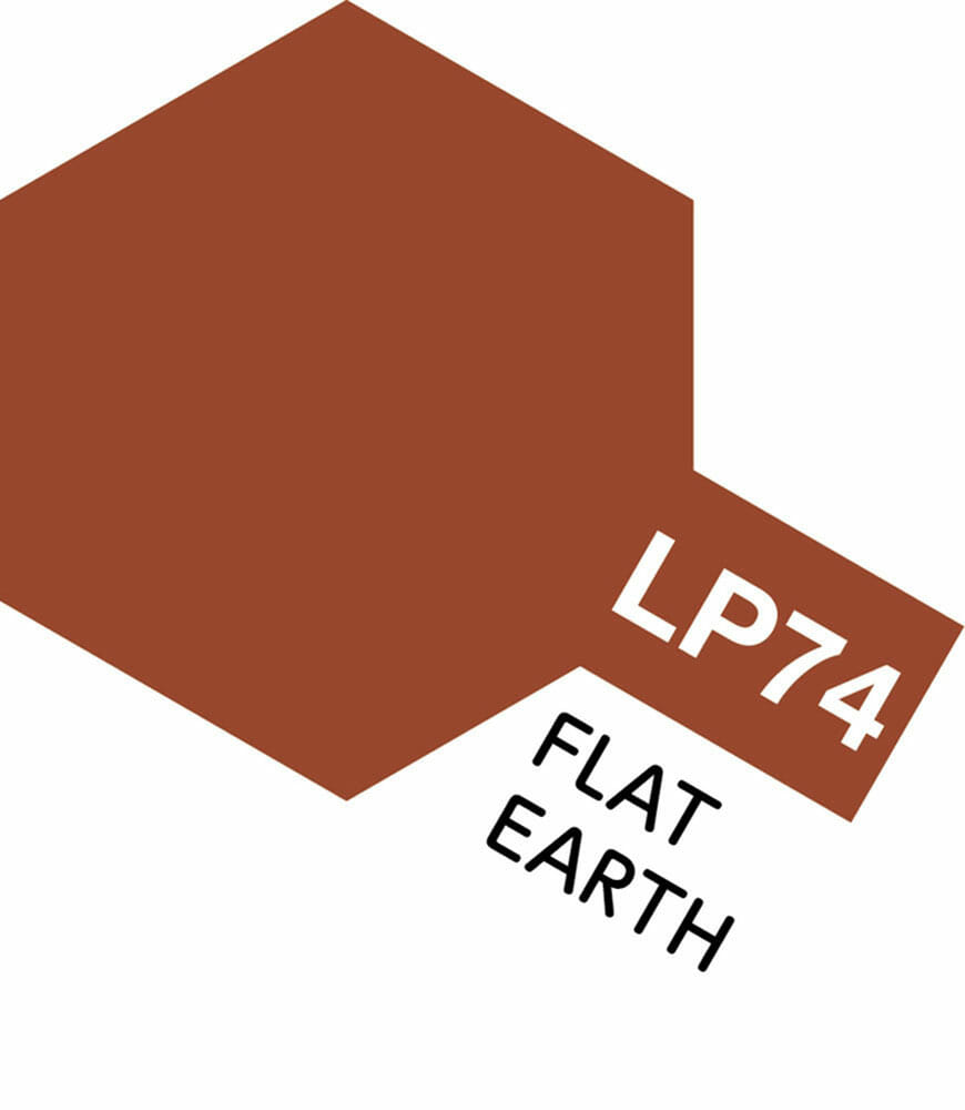 tamiya - 10ml lacquer lp-74 flat earth paint (82174)