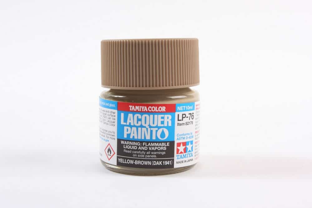 tamiya - 10ml lacquer lp-76 yellow-brown paint (82176)