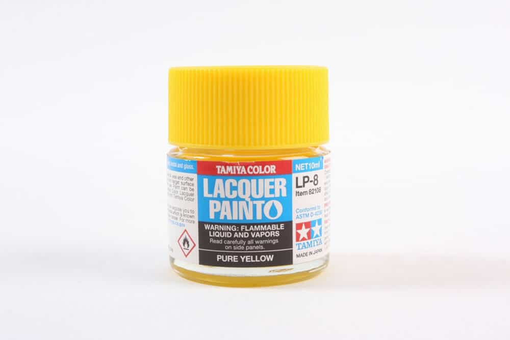 tamiya - 10ml lacquer lp-8 yellow paint (82108)