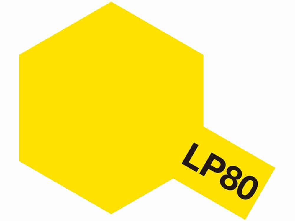 tamiya - 10ml lacquer lp-80 flat yellow paint (82180)