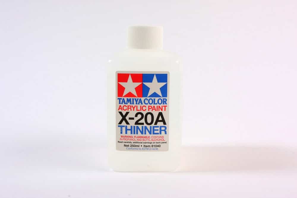 tamiya - 250ml acryl/poly thinner x-20a (81040)