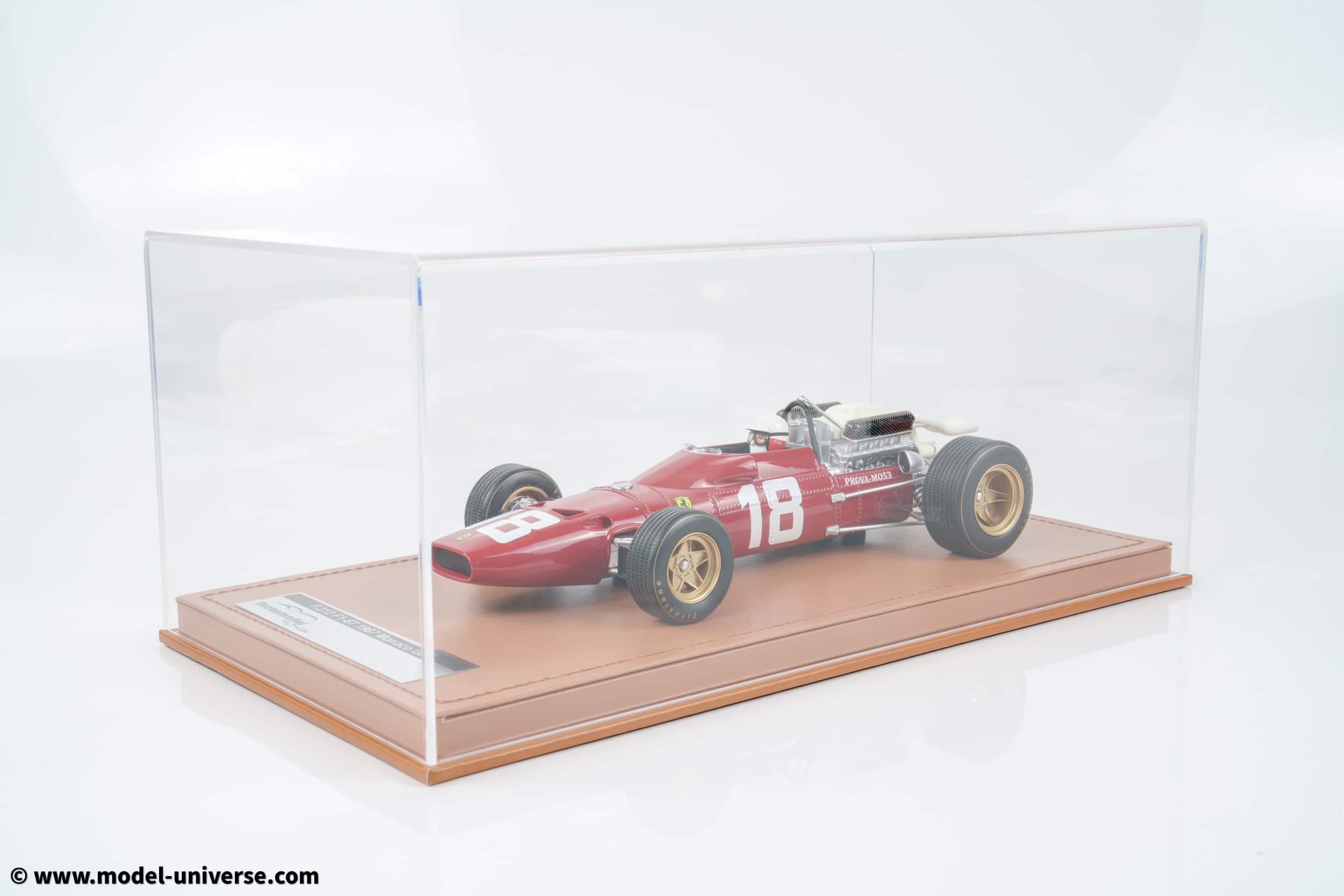 Tecnomodel - 1:18 Ferrari 312/67 No.18 Lorenzo Bandini Monaco GP 1967 with Driver Figure - Limited Edition Resin Model with Display Case 5 Tecnomodel - 1:18 Ferrari 312/67 No.18 Lorenzo Bandini Monaco GP 1967 with Driver Figure - Limited Edition Resin Model with Display Case