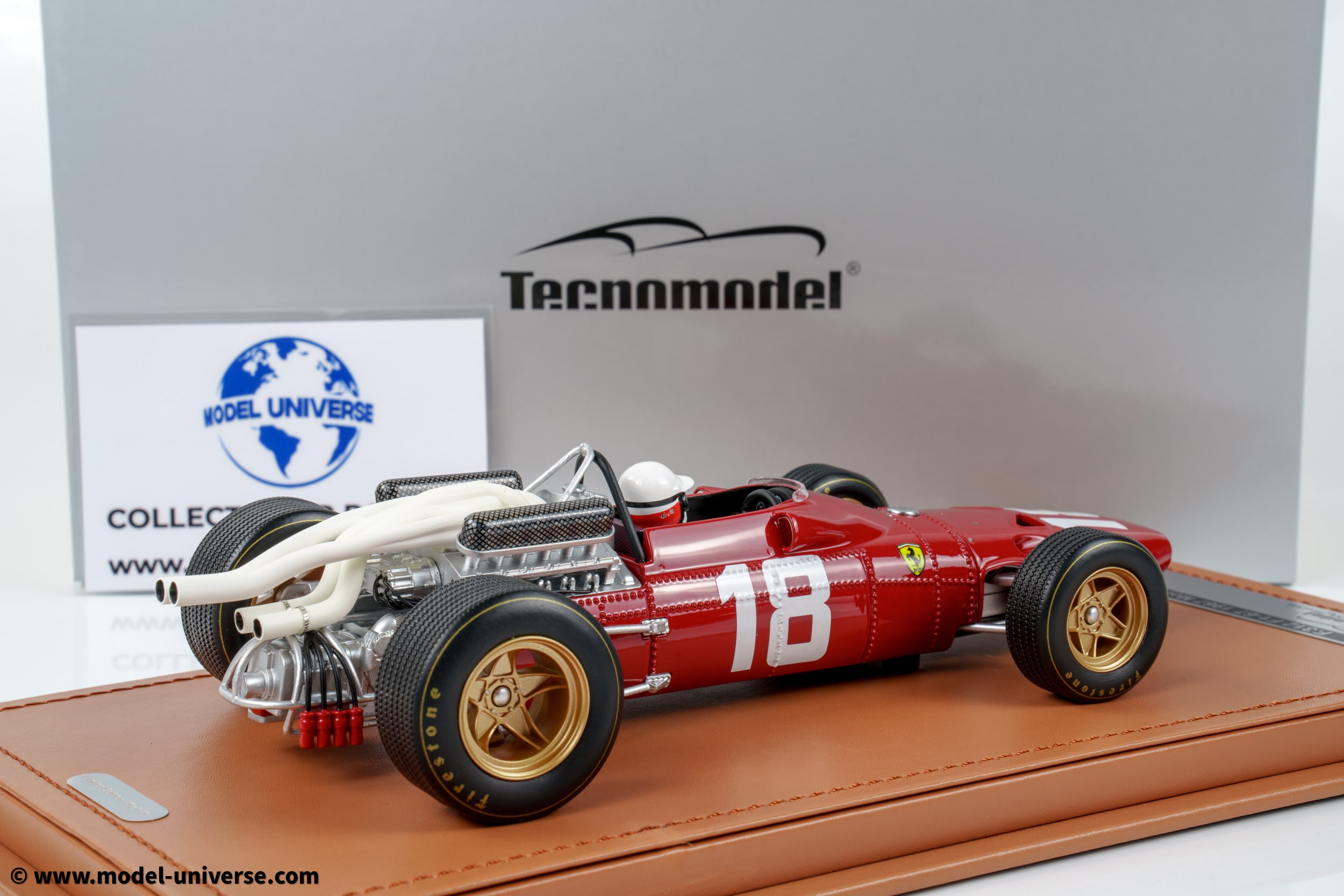 Tecnomodel - 1:18 Ferrari 312/67 No.18 Lorenzo Bandini Monaco GP 1967 with Driver Figure - Limited Edition Resin Model with Display Case 2 Tecnomodel - 1:18 Ferrari 312/67 No.18 Lorenzo Bandini Monaco GP 1967 with Driver Figure - Limited Edition Resin Model with Display Case