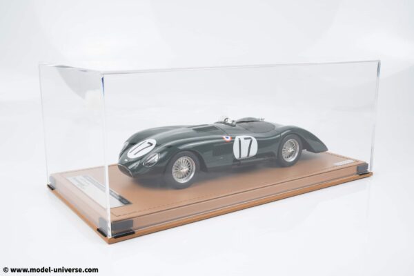 Tecnomodel - 1:18 Jaguar C-Type Long Tail No.17 24h Le Mans 1952 Stirling Moss, Peter Walker - Limited Edition Resin Model with Display Case 11 tecnomodel tm18 303b jaguar c type longtail 1952 le mans 1