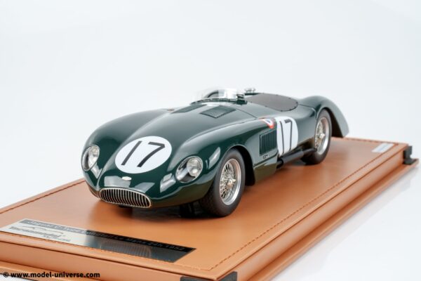Tecnomodel - 1:18 Jaguar C-Type Long Tail No.17 24h Le Mans 1952 Stirling Moss, Peter Walker - Limited Edition Resin Model with Display Case 12 tecnomodel tm18 303b jaguar c type longtail 1952 le mans 4