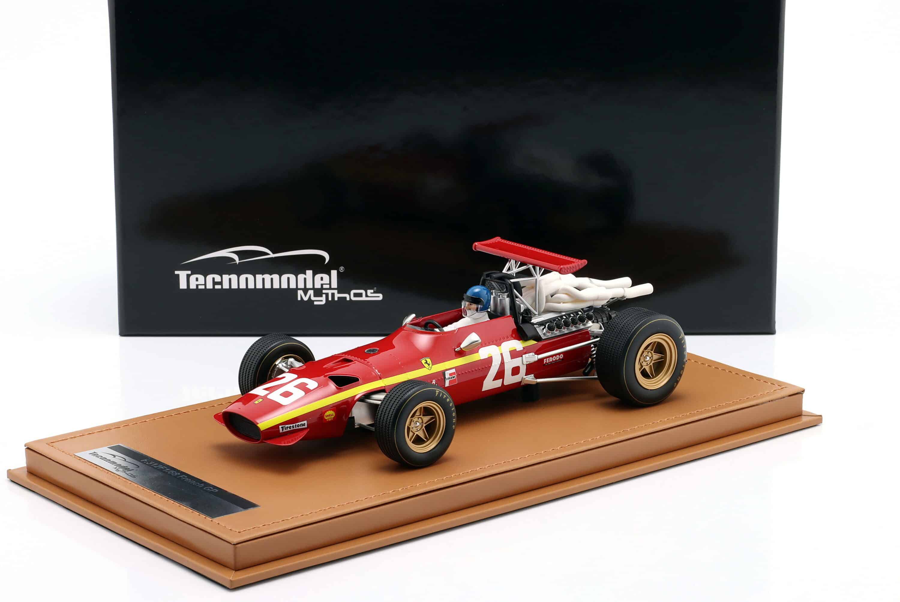 Tecnomodel - 1:18 Ferrari 312F1/68 Jacky Ickx French GP 1968 - Limited Edition Resin Model