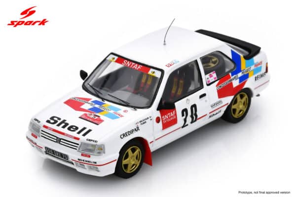 Spark - 1:43 Peugeot 309 gti No.20 9th Rally Monte Carlo 1990 François Delecour - Anne-Chantal Pauwels - Resin Model