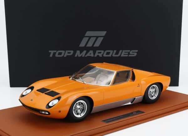 1:12 Lamborghini Miura P400 SV 1971 Arancio Orange - Limited Edition Resin Model - Top Marques