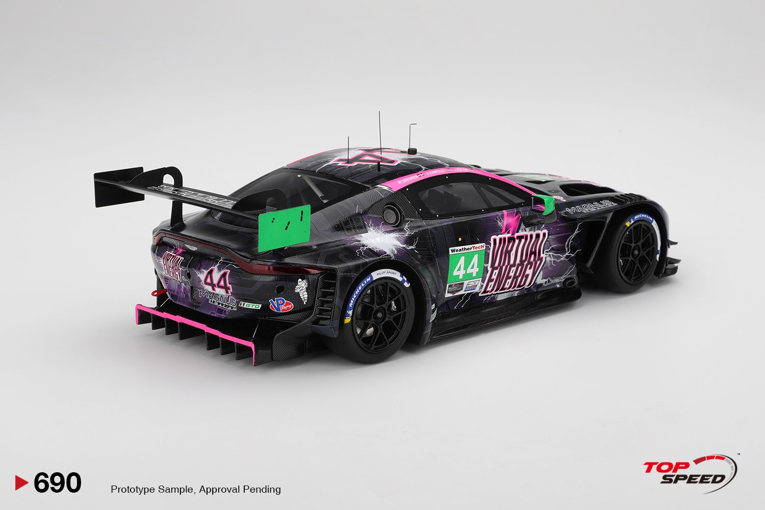 Top Speed 1:18 Aston Martin Vantage GT3 EVO No.44 Magnus Racing 2025 (TS0690) Limited Edition Resin Model 2 Top Speed 1:18 Aston Martin Vantage GT3 EVO No.44 Magnus Racing 2025 (TS0690) Limited Edition Resin Model - Image 2