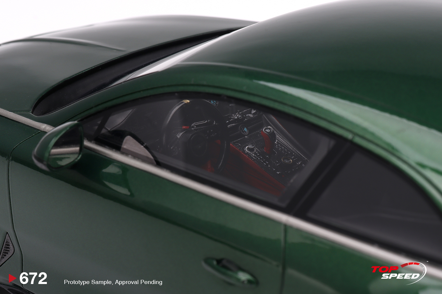 Top Speed 1:18 Bentley Batur Scarab Coach Built by Mulliner 2023 (TS0672) Resin Model 4 Top Speed 1:18 scale diecast model of the Bentley Batur in Scarab Green TS0672 - Image 02