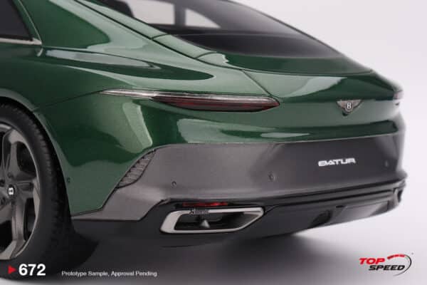 Top Speed 1:18 Bentley Batur Scarab Coach Built by Mulliner 2023 (TS0672) Resin Model 11 Top Speed 1:18 scale diecast model of the Bentley Batur in Scarab Green TS0672 - Image 03