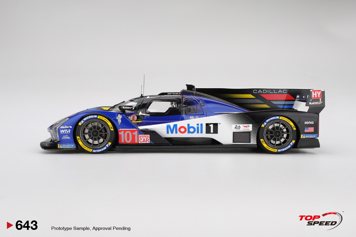 Top Speed 1:18 Cadillac V-Series.R No.101 24h Le Mans 2025 (TS0643) Resin Model 3 Top Speed 1:18 scale diecast model of the Cadillac V-Series.R #101 Wayne Taylor Racing 2025 Le Mans 24 Hours TS0643 - Image 03