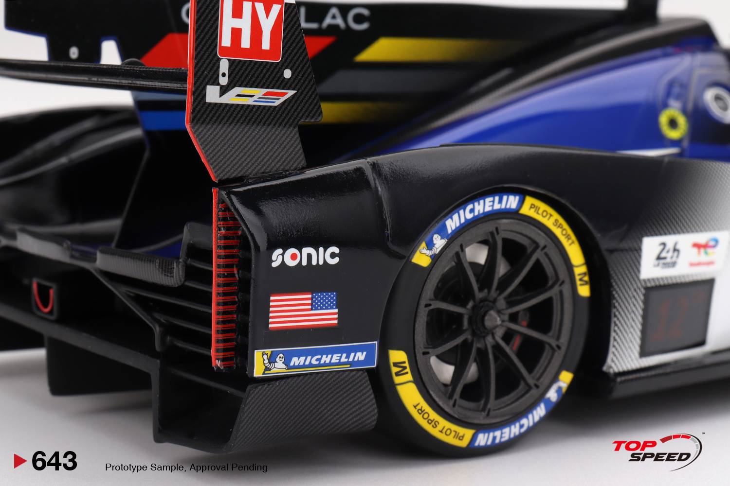 Top Speed 1:18 Cadillac V-Series.R No.101 24h Le Mans 2025 (TS0643) Resin Model 6 Top Speed 1:18 scale diecast model of the Cadillac V-Series.R #101 Wayne Taylor Racing 2025 Le Mans 24 Hours TS0643 - Image 06