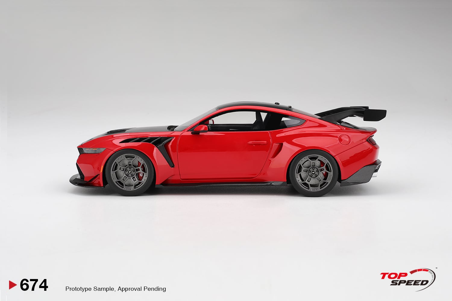 Top Speed 1:18 Ford Mustang GTD Race Red (TS0674) Limited Edition Resin Model 3 Top Speed 1:18 Ford Mustang GTD Race Red (TS0674) Limited Edition Resin Model - Image 3