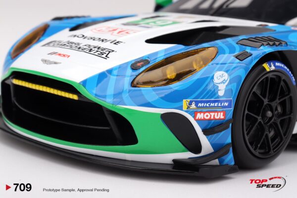 Top Speed 1:18 Aston Martin Vantage GT3 EVO No.19 IMSA 24h Daytona 2025 (TS0709) - Resin Model 9 Top Speed 1:18 Aston Martin Vantage GT3 Evo #19 van der Steur Racing 2025 IMSA Daytona 24 Hrs (TS0709) resin model – front detail