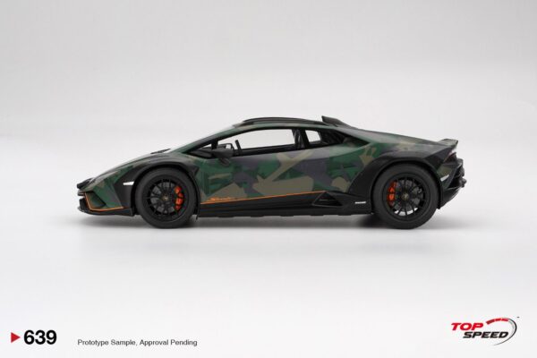 Top Speed 1:18 Lamborghini Huracan Sterrato All-Terrain Bosco (TS0639) Resin Model 8 Top Speed 1:18 Lamborghini Huracán Sterrato All-Terrain Bosco (TS0639) resin model – side profile
