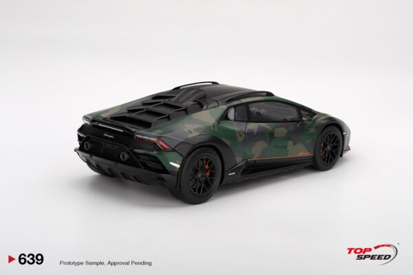 Top Speed 1:18 Lamborghini Huracan Sterrato All-Terrain Bosco (TS0639) Resin Model 7 Top Speed 1:18 Lamborghini Huracán Sterrato All-Terrain Bosco (TS0639) resin model – rear three-quarter view