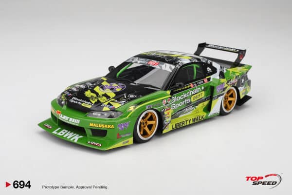 Top Speed 1:18 TS0694 Nissan LB-Super Silhouette S15 Silvia #555 V2 Formula Drift Japan Resin Model
