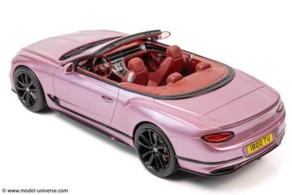 Top Speed - 1:18 Bentley Continental GT Convertible Passion Pink - Limited Edition Resin Model