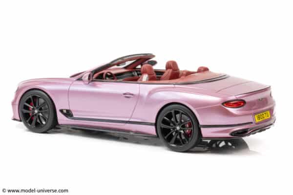 Top Speed - 1:18 Bentley Continental GT Convertible Passion Pink - Limited Edition Resin Model