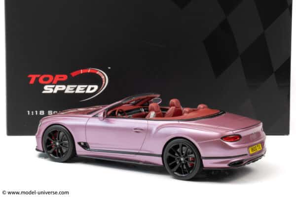 Top Speed - 1:18 Bentley Continental GT Convertible Passion Pink - Limited Edition Resin Model