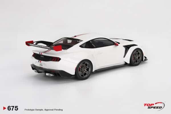 Top Speed - 1:18 Ford Mustang GTD Spirit of America White - Resin Model