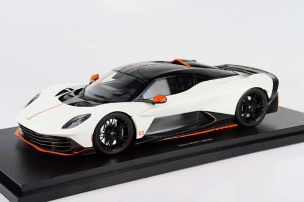 Top Speed 1:18 Aston Martin Valhalla Lunar White (TS0711) Resin Model 20 Top Speed 1:18 Aston Martin Valhalla in Lunar White (TS0711) resin model - low front three-quarter view