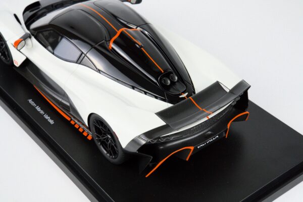 Top Speed 1:18 Aston Martin Valhalla Lunar White (TS0711) Resin Model 23 Top Speed 1:18 Aston Martin Valhalla in Lunar White (TS0711) resin model - rear deck and wing detail