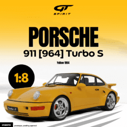 Porsche 911 (964) Turbo S Yellow 1994 - 1:8 Scale Limited Edition Resin Model by GT Spirit