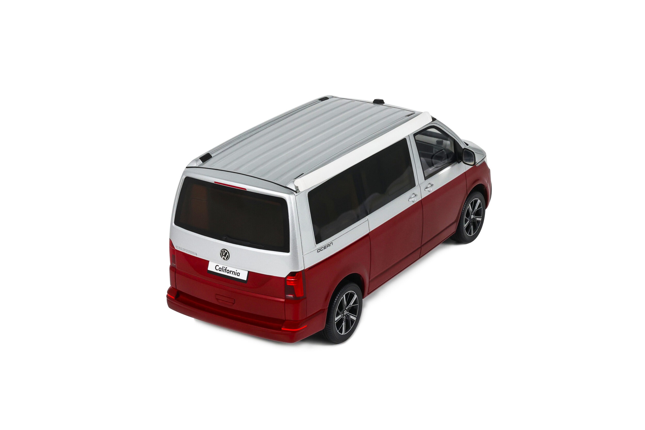 Otto Mobile 1:18 Volkswagen T6.1 California Ocean Fortana Red / Reflex Silver 2021 (OT1342) Limited Edition Resin Model 7 Otto Mobile 1:18 Volkswagen T6.1 California Ocean Fortana Red / Reflex Silver 2021 Limited Edition Resin Model