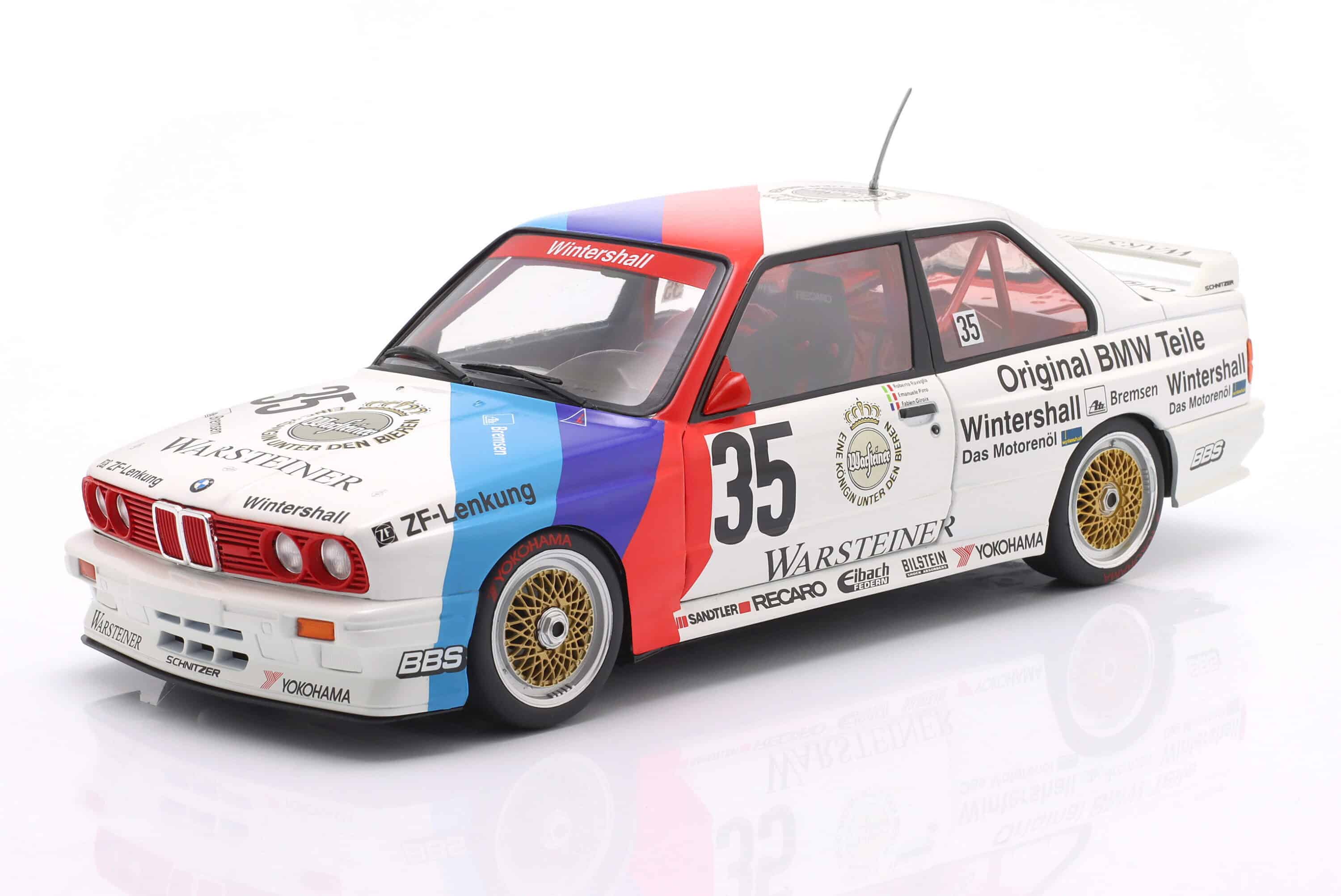 WERK83 1:18 BMW M3 (E30) No.35 Winner 24h Nurburgring 1989 Pirro, Ravaglia, Giroix (W18038007C) Diecast Model with Collector's Box 3 Werk83 1:18 scale BMW M3 E30 #35 Winner 24h Nurburgring 1989 die-cast model car W18038007C photo 05