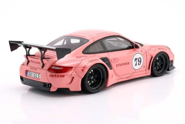 WERK83 1:18 Porsche 911 (997) Turbo S LBWK Sidney Hoffmann The Sow No.79 Pink (W18090001) Resin Model - Image 1