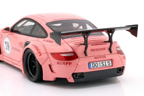 WERK83 1:18 Porsche 911 (997) Turbo S LBWK Sidney Hoffmann The Sow No.79 Pink (W18090001) Resin Model 21 WERK83 1:18 Porsche 911 (997) Turbo S LBWK Sidney Hoffmann The Sow No.79 Pink (W18090001) Resin Model - Image 6