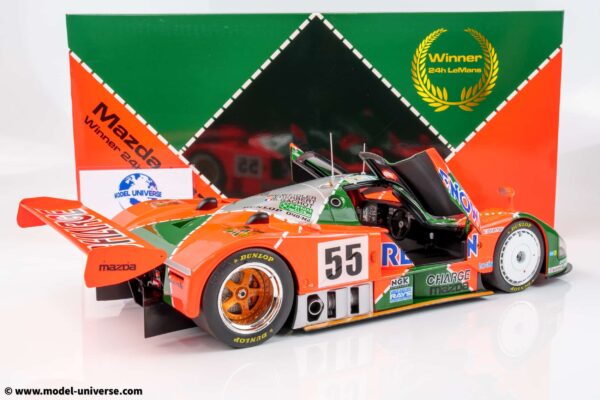 WERK83 - 1:12 Mazda 787B No.55 Winner 24h Le Mans 1991 Weidler, Herbert, Gachot - Diecast Model 15 WERK83 - 1:12 Mazda 787B No.55 Winner 24h Le Mans 1991 Weidler, Herbert, Gachot - Diecast Model