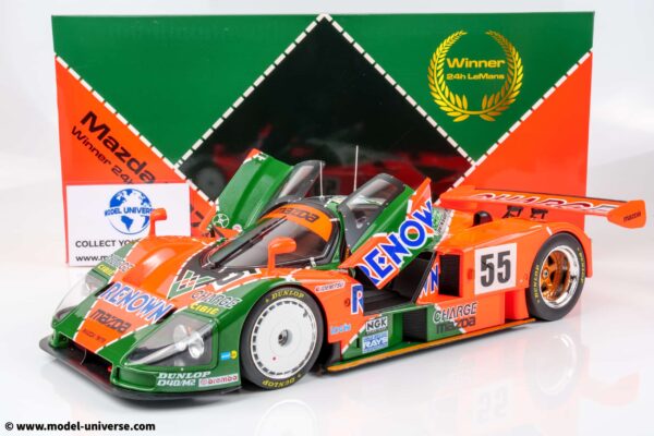 WERK83 - 1:12 Mazda 787B No.55 Winner 24h Le Mans 1991 Weidler, Herbert, Gachot - Diecast Model 13 WERK83 - 1:12 Mazda 787B No.55 Winner 24h Le Mans 1991 Weidler, Herbert, Gachot - Diecast Model