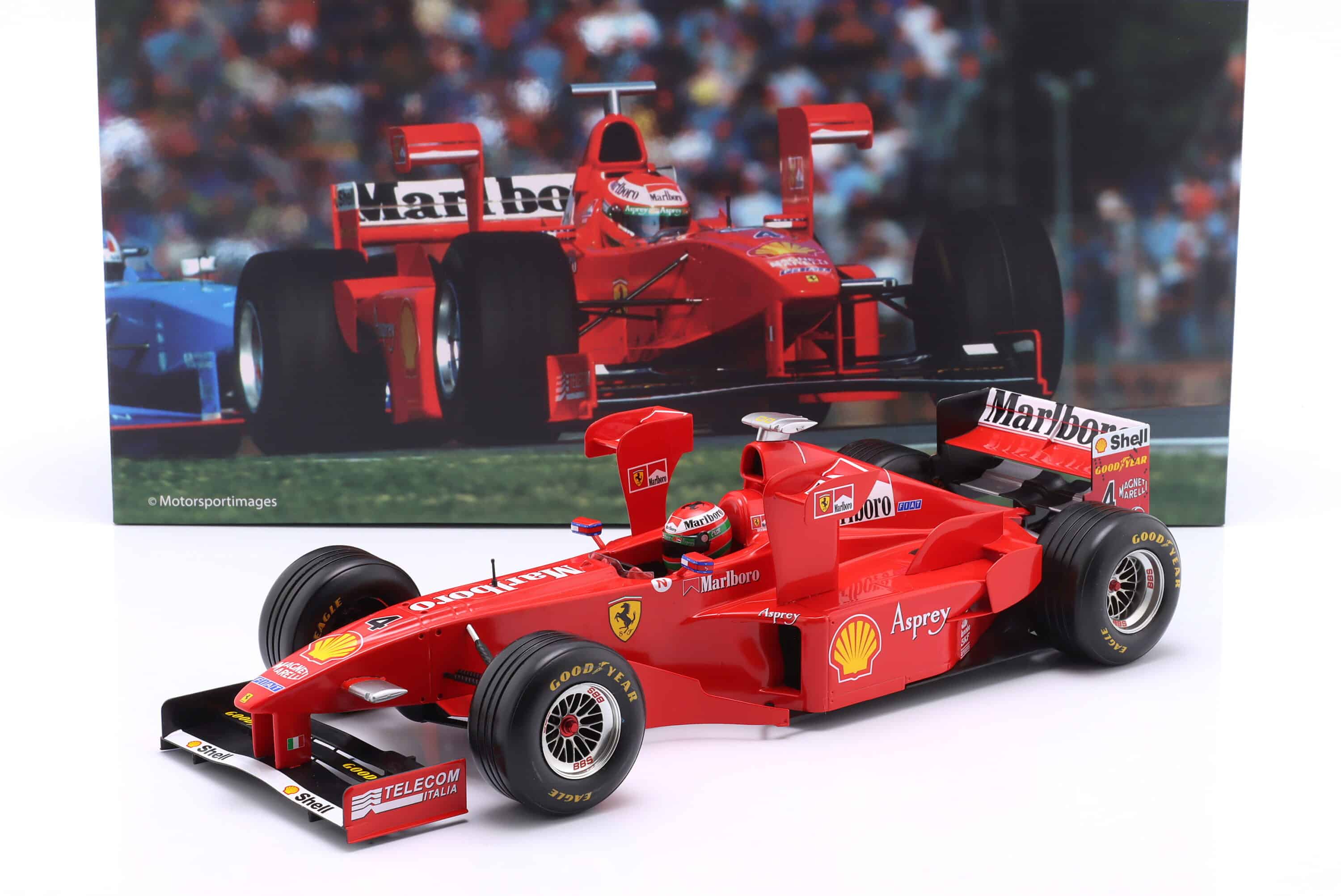 ミニカー FRICTION MOTOR WITH ROARING Ferrari F-1 WERK83 - 1:12 Ferrari F1 F300 No.4 Eddie Irvine Tower Wings 3rd