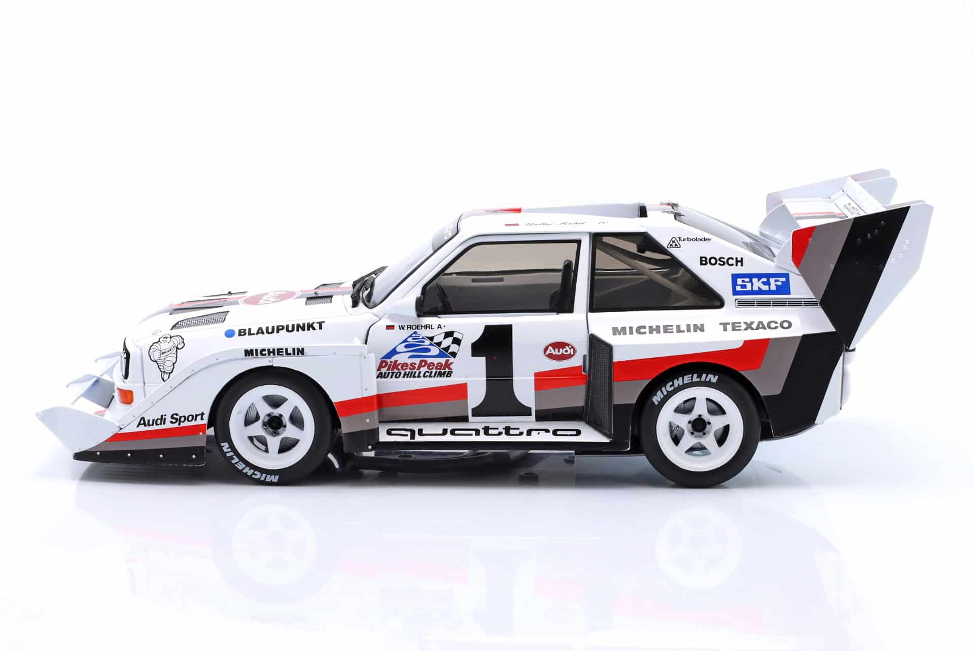Werk83 1:18 Audi Sport Quattro S1 E2 No.1 Walter Rohrl Winner Pikes Peak 1987 Collector Box (W1802801C) Diecast Model 3 Werk83 1:18 Audi Sport Quattro S1 E2 No.1 Walter Rohrl Winner Pikes Peak 1987 Collector Box (W1802801C) Diecast Model
