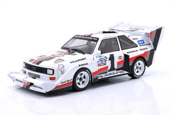 Werk83 1:18 Audi Sport Quattro S1 E2 No.1 Walter Rohrl Winner Pikes Peak 1987 Collector Box (W1802801C) Diecast Model 12 Werk83 1:18 Audi Sport Quattro S1 E2 No.1 Walter Rohrl Winner Pikes Peak 1987 Collector Box (W1802801C) Diecast Model
