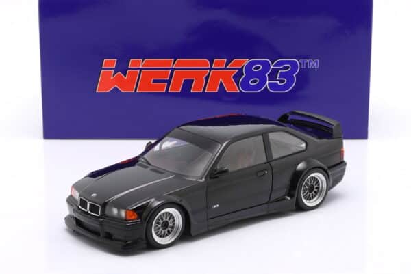WERK83 1:18 BMW M3 E36 GTR Plain Body Version Black (W18051002) Diecast Model