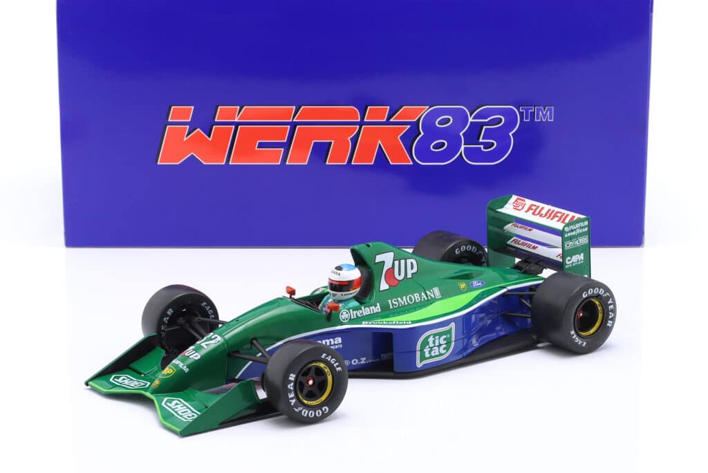 New Michael Schumacher F1 Models from the 90s 1 1:18 Jordan J191 F1 Michael Schumacher First Race 1991 Belgian GP Spa - Diecast Model by Werk83