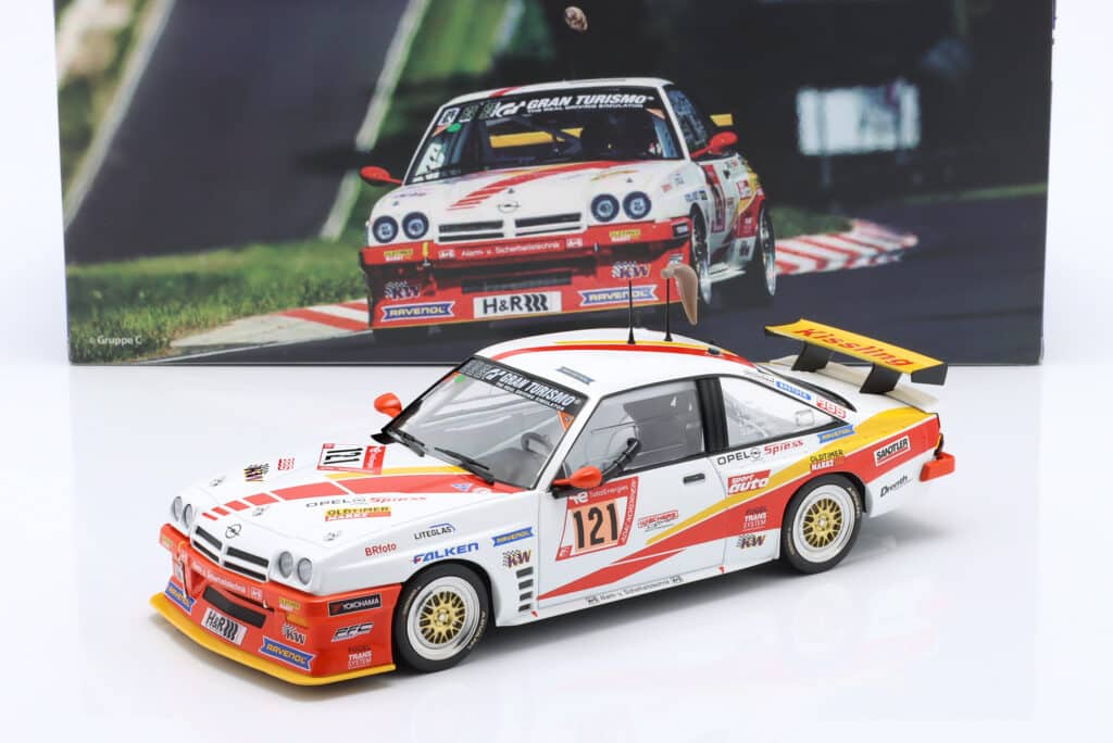 New model arrivals at model-universe.com include Werk83's Porsche 917 "Pink Pig", KK Scale's "Miami Vice" Ferrari Testarossa and many more ... 3 1:18 Opel Manta No.121 24h Nurburgring 2023 Beckmann, Hass, Strycek, Schulten - Diecast Model by WERK83