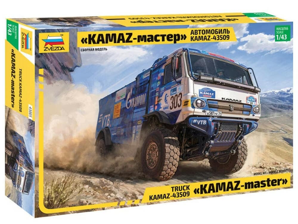 zvezda - 1:43 kamaz-master truck model kit (z43005)